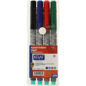 Kraf 270 S 4'lü Silgili Asetat Kalemi