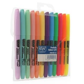 Kraf 340/345-12 6 Pastel + 6 Parlak Renk Pastel Boya