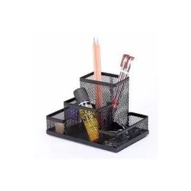 Kraf 411g 4'lü Siyah Metal Perfore Organizer Kalemlik