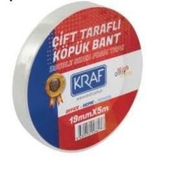 Kraf 5019G 19 mm x 5 mt Çift Taraflı Köpük Bant