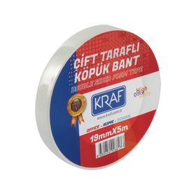 Kraf 5019G 19 mm x 5 mt Çift Taraflı Köpük Bant