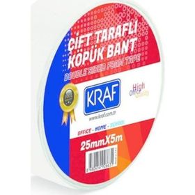 Kraf 5050G 50 mm 5 mt Çift Taraflı Köpük Bant