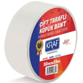 Kraf 5050G 50 mm 5 mt Çift Taraflı Köpük Bant