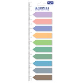 Kraf 51245 10 Renk 20 Yaprak Ok Şekilli 12x44 mm PP Index Film