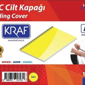 Kraf 512G 160 Mikron 100 Adet Sarı Cilt Kapağı