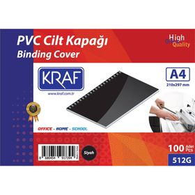 Kraf 512G 160 Mikron 100 Adet Siyah Cilt Kapağı