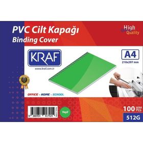 Kraf 512G 160 Mikron 100 Adet Yeşil Cilt Kapağı