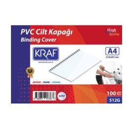 Kraf 512G A4 100'lü Şeffaf Cilt Kapağı