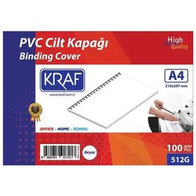 Kraf 512G A4 Beyaz Cilt Kapağı
