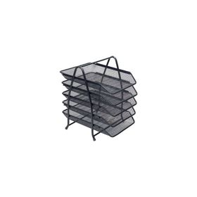 Kraf 5736224 Metal 5 Katlı Siyah 420G Perfore Evrak Rafı