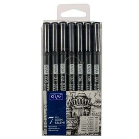 Kraf 7 Parça Teknik Çizim Kalem Seti
