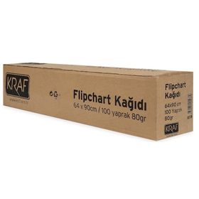 Kraf 702 gr Rulo 64x90 cm 100 Yaprak Flipchart Kağıdı