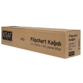 Kraf 702 gr Rulo 64x90 cm 100 Yaprak Flipchart Kağıdı