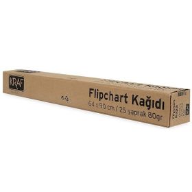 Kraf 703G 64x90 CM 25 Yaprak Rulo Flipchart Kağıdı