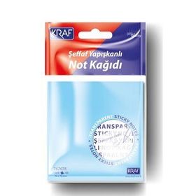 Kraf 7676TR 76x76 cm 100 Yaprak Şeffaf Karışık Yapışkanlı Not Kağıdı