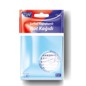 Kraf 7676TR 76x76 cm 100 Yaprak Şeffaf Karışık Yapışkanlı Not Kağıdı