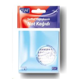 Kraf 7676TR 76x76 cm 100 Yaprak Şeffaf Karışık Yapışkanlı Not Kağıdı