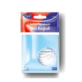 Kraf 7676TR 76x76 cm 100 Yaprak Şeffaf Karışık Yapışkanlı Not Kağıdı