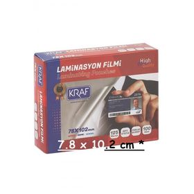 Kraf 78x102 mm 125 Mic 100'lü Laminasyon Filmi