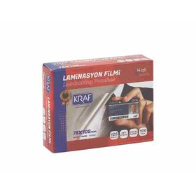Kraf 78x102 mm 125 Mic 100'lü Parlak Laminasyon Filmi