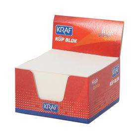 Kraf 9x9 cm Beyaz Küp Blok Not