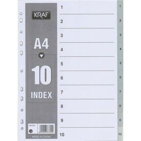 Kraf A4 1-10 Rakam Ayraç