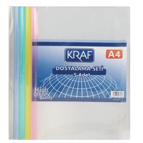 Kraf AF5002 5'li Sırtlık+Cilt Kapağı Dosyalama Seti