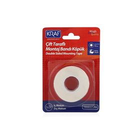Kraf Çift Taraflı Köpük 15mmx1,9m Montaj Bandı