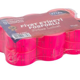 Kraf Fosforlu Pembe 12x21 mm Fiyat Etiketi