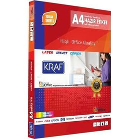 Kraf KF-2018 63.5x46.6 mm Lazer Etiket