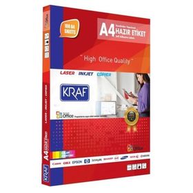 Kraf KF-2024 64x34 mm Lazer Etiket
