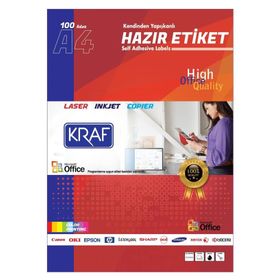Kraf KF-2033 63.5x25.4 mm Lazer Etiket