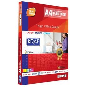 Kraf KF-2124 70x42.43 mm Lazer Etiket