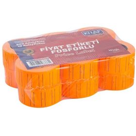 Kraf Motex Etiket Fosforlu Turuncu 12'li