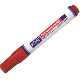 Kraf Permanent Kırmızı Yuvarlak Uç Koli Kalemi
