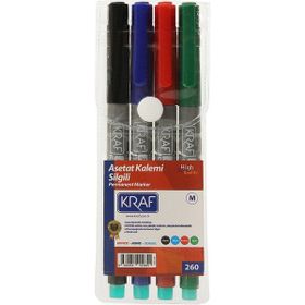 Kraf Silgili 4’lu 260 Asetat Kalemi