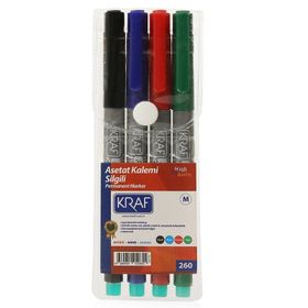 Kraf Silgili 4’lu 260 Asetat Kalemi