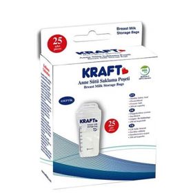 Kraft 25 Adet Süt Saklama Poşeti