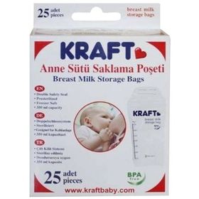 Kraft 25 Adet Süt Saklama Poşeti