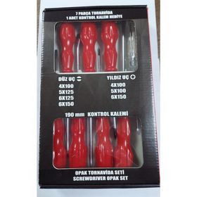 Kraft Rayno 7 Parça Tornavida Seti + Kontrol Kalemi