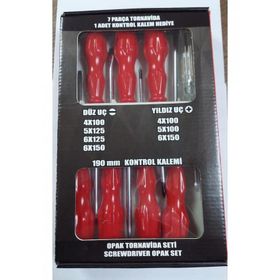 Kraft Rayno 7 Parça Tornavida Seti + Kontrol Kalemi