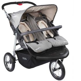 Kraft Wow Jogger Gri İkiz Bebek Arabası