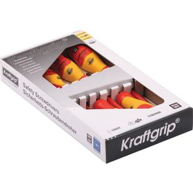 Kraftgrip 7'li İzoleli Düz Tornavida Takımı