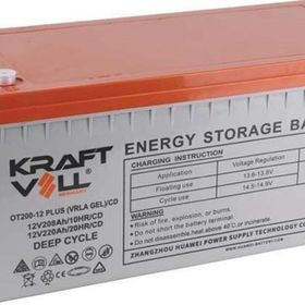 Kraftvoll 18070008 12V 208Ah 220Ah Plus Cd Deep Cycle Gel Akü