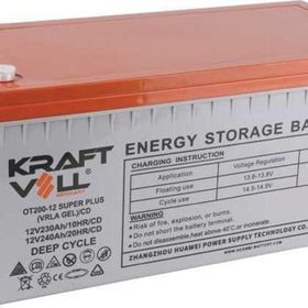 Kraftvoll 18070009 12V 230Ah 240Ah Super Plus Cd Deep Cycle Gel Akü
