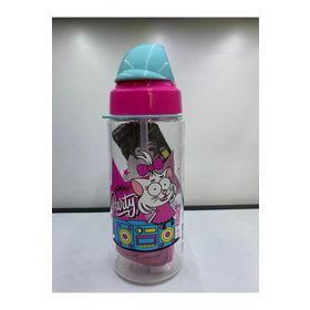 Kral Şakir 500 ml Yeşil Desenli Pipetli Tritan Matara
