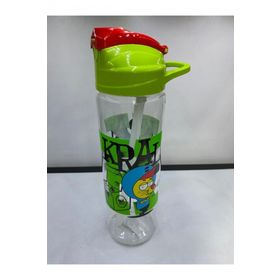 Kral Şakir 500 ml Yeşil Desenli Pipetli Tritan Matara