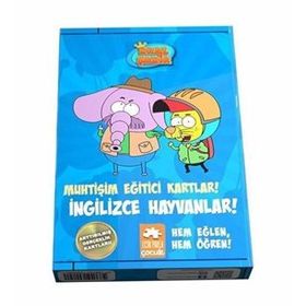 Kral Şakir Muhtişim Eğitici Kartlar - İngilizce Hayvanlar - Kolektif