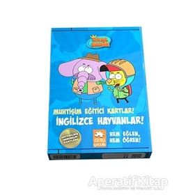 Kral Şakir Muhtişim Eğitici Kartlar - İngilizce Hayvanlar - Kolektif