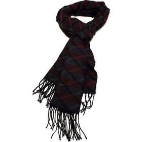 Kravatkolik K312 Füme Bordo Motif Desen Erkek Kaşkol